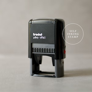 Simple Clean Return Address Stamp | Personalized Self Inking or Rubber Stamp | Modern Name Stamp | Minimalist Custom Stamp | Gift for Writer Self Inking Stamp