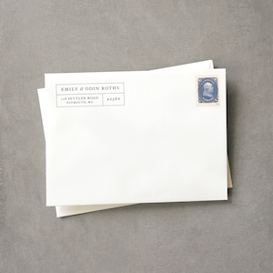 Personalized Classic Return Address Stamp in Rubber or Self Inking image 2