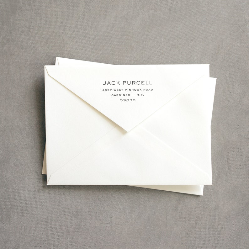 May include: White envelope with a return address label that reads "JACK PURCELL 4097 WEST PINHOOK ROAD GARDINER - M.T. 59030"