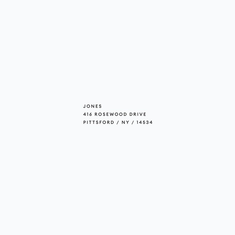 Simple minimalist return address stamp