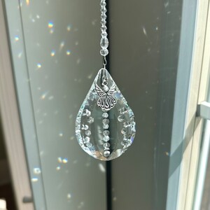 Angel Tear Sun Catcher, Crystal Sun Catcher, Memorial Gift, Prism Sun Catcher, Window Decoration, Hanging Crystal Keepsake, 1968S