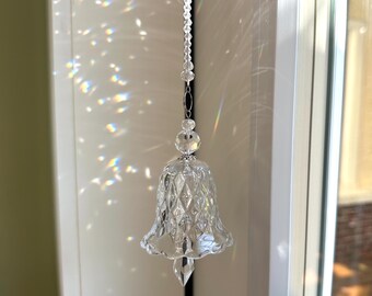 Crystal Suncatcher, Bell Sun Catcher, Window Ornament, Unique Gift Under 100