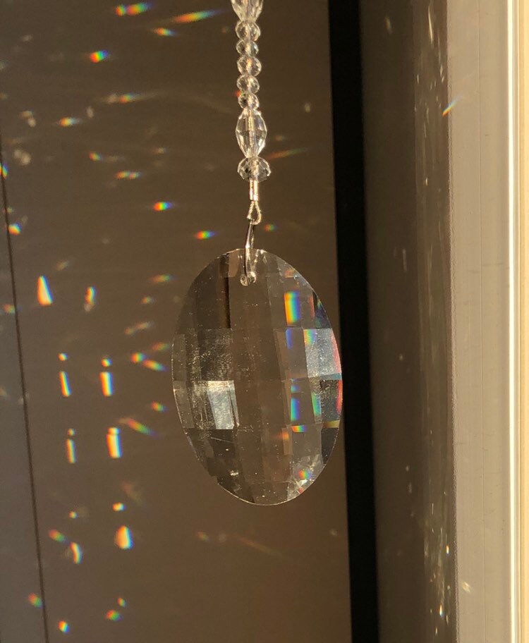 Crystal Sun Catcher Würfel - Optisches Glas Prisma Für Regenbogeneffekte