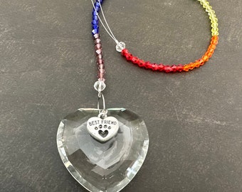 Rainbow Bridge Sun Catcher, Crystal Sun Catcher, Crystal Ornament, Pet Loss, Pet Memoriam, Gift for Animal Lover, Window Ornament   1967S