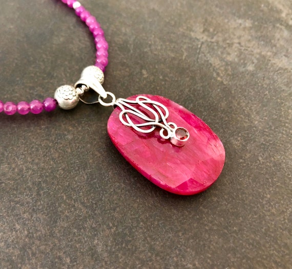 Sterling Silver Gemstone Beaded Filigree Heart Pendant Sterling Silver Gemstone Beaded Filigree Heart Pendant