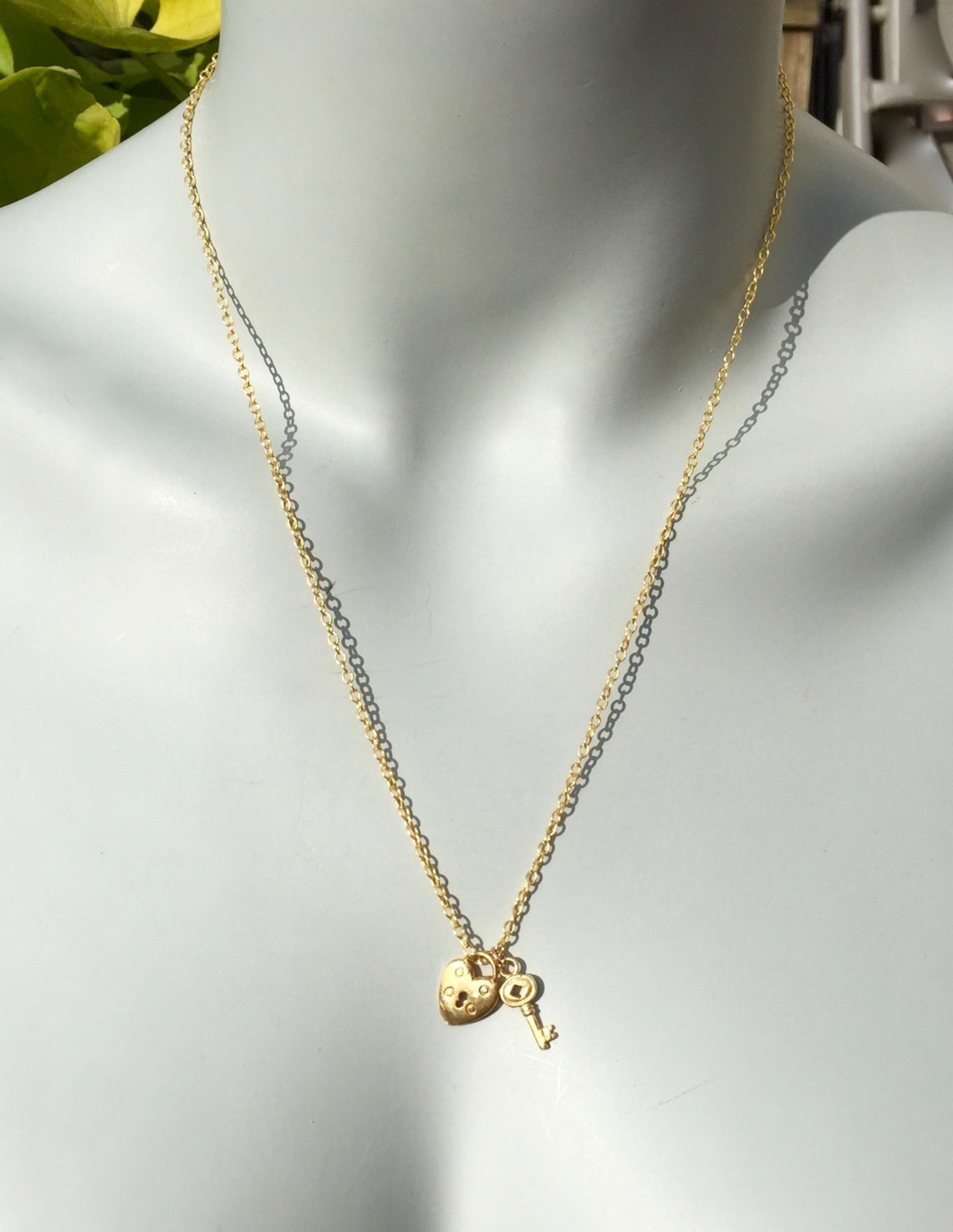 Lock and Key Necklace Gold Lock and Key Love Necklace Etsy Canada
