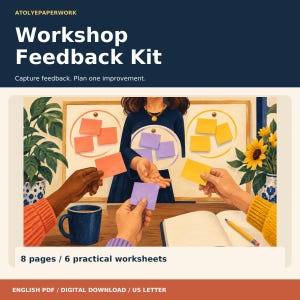 Moduli di feedback per il workshop: Scheda di uscita del partecipante e riepilogo della sessione, PDF stampabile