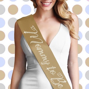 Baby Shower Sash • Mommy to Be Sash Rhinestone Sash • Baby Shower Sash • New Mom Sash • New Baby • Gender Reveal • Mum to Be • LAST CHANCE