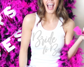 Bride to Be Tank Top • Glam Rhinestone Bride • Bridal Party Tops • Bridesmaid Ideas