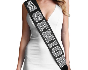 FREE SHIPPING: Last Chance Senior Sash • Senior Party Night • Grad Night • High School • Senior Day • Cheer • Drill Team • Volleyball