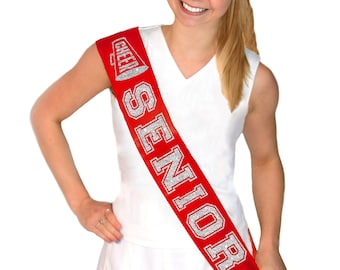 Silver Senior Sash • Cheer • Graduation Sash • Grad Night • Senior Day Pictures • Graduation Gift • College • High School • Class of 2024