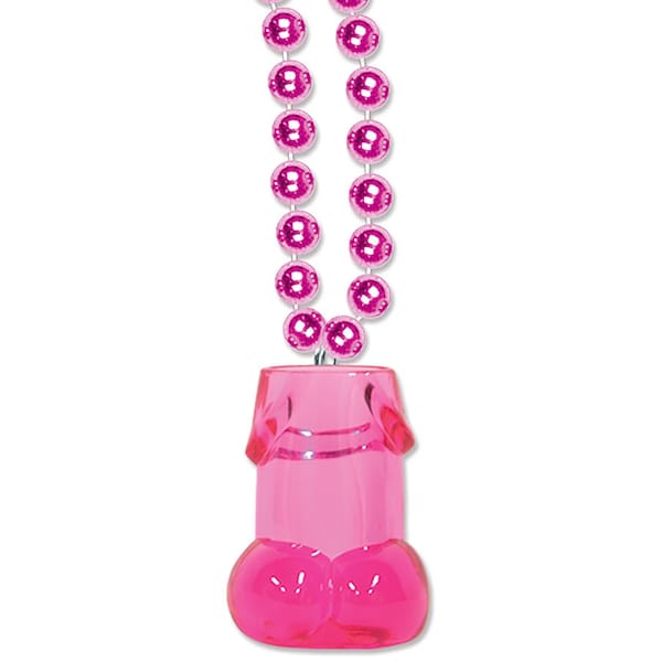 Bachelorette Supplies • Penis Shot Necklace • Pink Bachelorette Favors • Bachelor Party Beads • Bachelorette Shooter • Dick Shot Glass