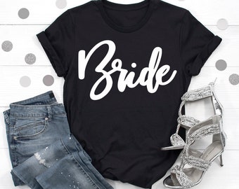 Bridal Party Shirts - Black Party Shirts, Bachelorette Party Supplies, Wedding Party Tshirt, Bachelorette Tops, Bridesmaid Shirts