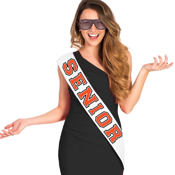 Senior Sash • Class of 2024 • Graduation Gift • High School Senior • Grad Night • School Spirit Week • Cheerleading • Dance Team • Cheer