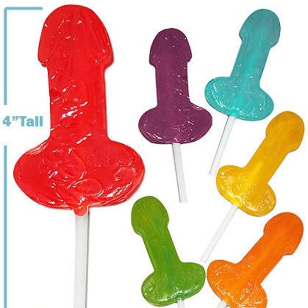 Penis Suckers - Bachelorette Candies, Gummy Candy, Naughty Bachelorette Sucker, Penis Lollipop, Bachelorette Piñata Candy, Willy, Dick, Cock