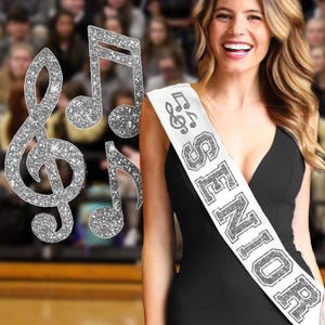 School Choir Senior White Sash • High School Marching Band Senior • Football Halftime Show • Orchestra