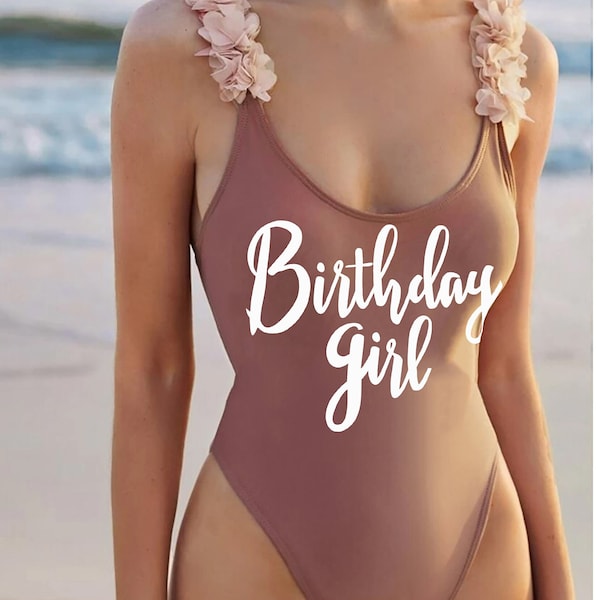 Birthday Bathing Suit • Rose Gold Birthday Girl Swimsuit • Birthday Swimwear • Birthday Party Weekend • Birthday Suit • Birthday Swims