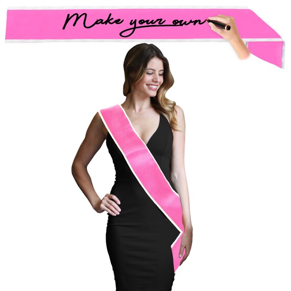 blank satin sash