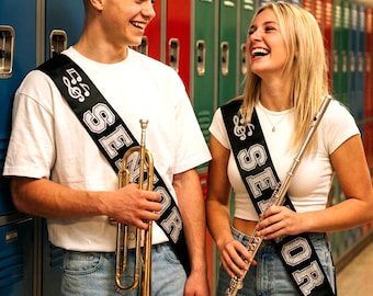 Marching Band Senior Black Sash • High School Senior • Orchestra • Choir