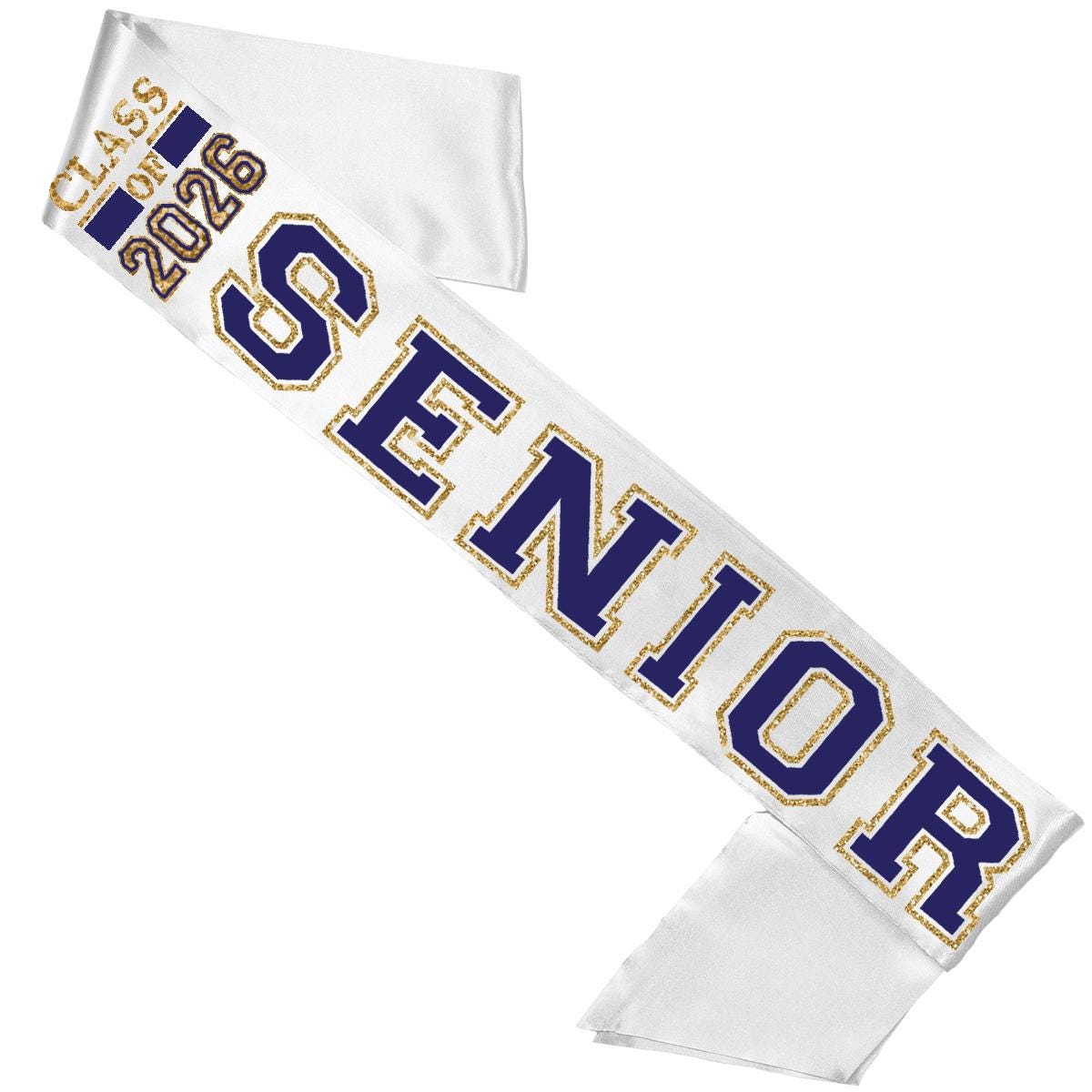 Senior 2026 Schärpe In Schwarz-Gold – Mit Goldfolie | Für Abschlussfeier, Cheerleader & Party-Deko