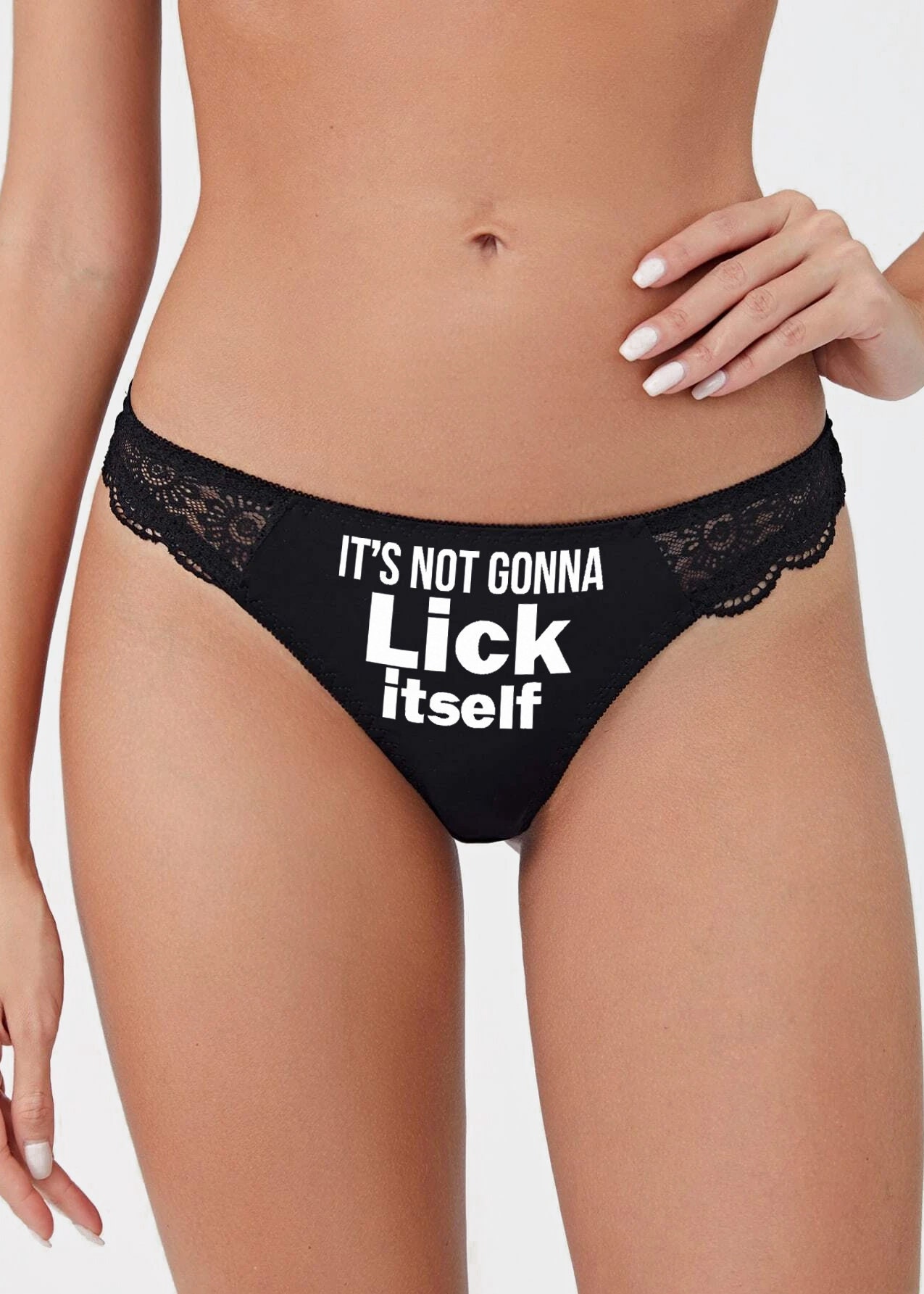 Valentines Panties Its Not Going to Lick Itself Side Lace Thong Panty Bride  Panty Bachelorette Gift Bachelorette Wedding Lingerie 
