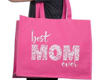 Mom Ideas • Worlds Greatest Mom Tote • Grandma Tote • Grandma Gift • Mothers Day Gift • Birthday Gift • Baby Shower• Mum • Mamma • Mère