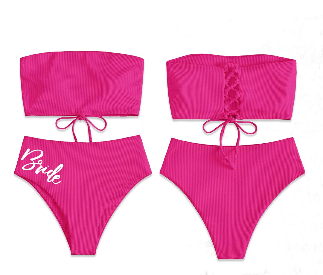 Bride Swimsuit Bride Floral Swimsuit, Bride Corset Bikini Swimsuit