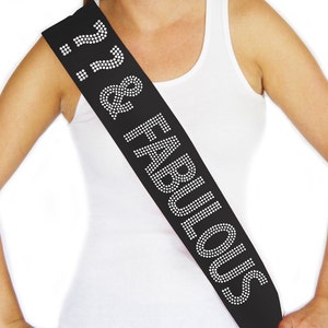Custom Birthday Sash • ?? & FABULOUS Birthday Sash • Personalized Birthday • Birthday Sashes • Birthday Party Sashes • Any Age