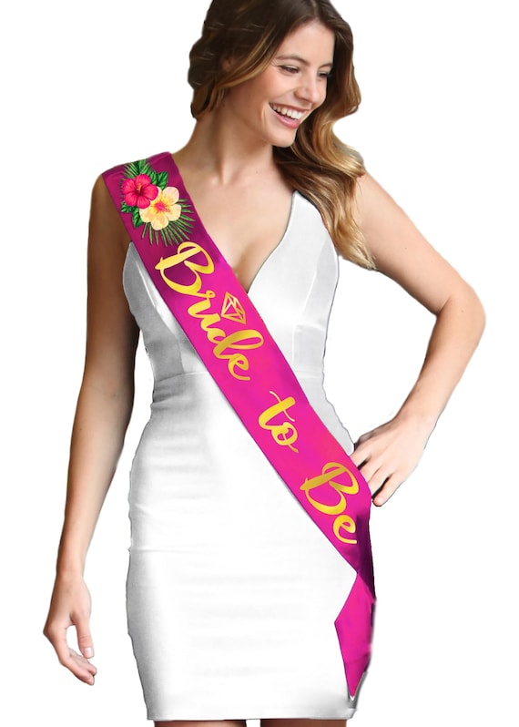 RhinestoneSash Bride Sash For Bridal Showers & Bachelorette - Bride To Be, Maid Of Honor, White Glitter Sash - View #4