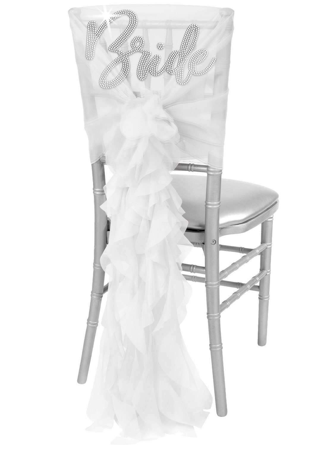 Bride Wedding Chair Glam Bride Chair Cover Bride Gifts Bridal Shower