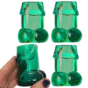 Bachelorette Party Ideas • Bachelorette Party Favor Shot Glasses • Gay Bachelor Supplies 4-Green Penis Shot