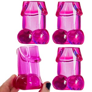 Bachelorette Party Ideas • Bachelorette Party Favor Shot Glasses • Gay Bachelor Supplies 4-Pink Penis Shot