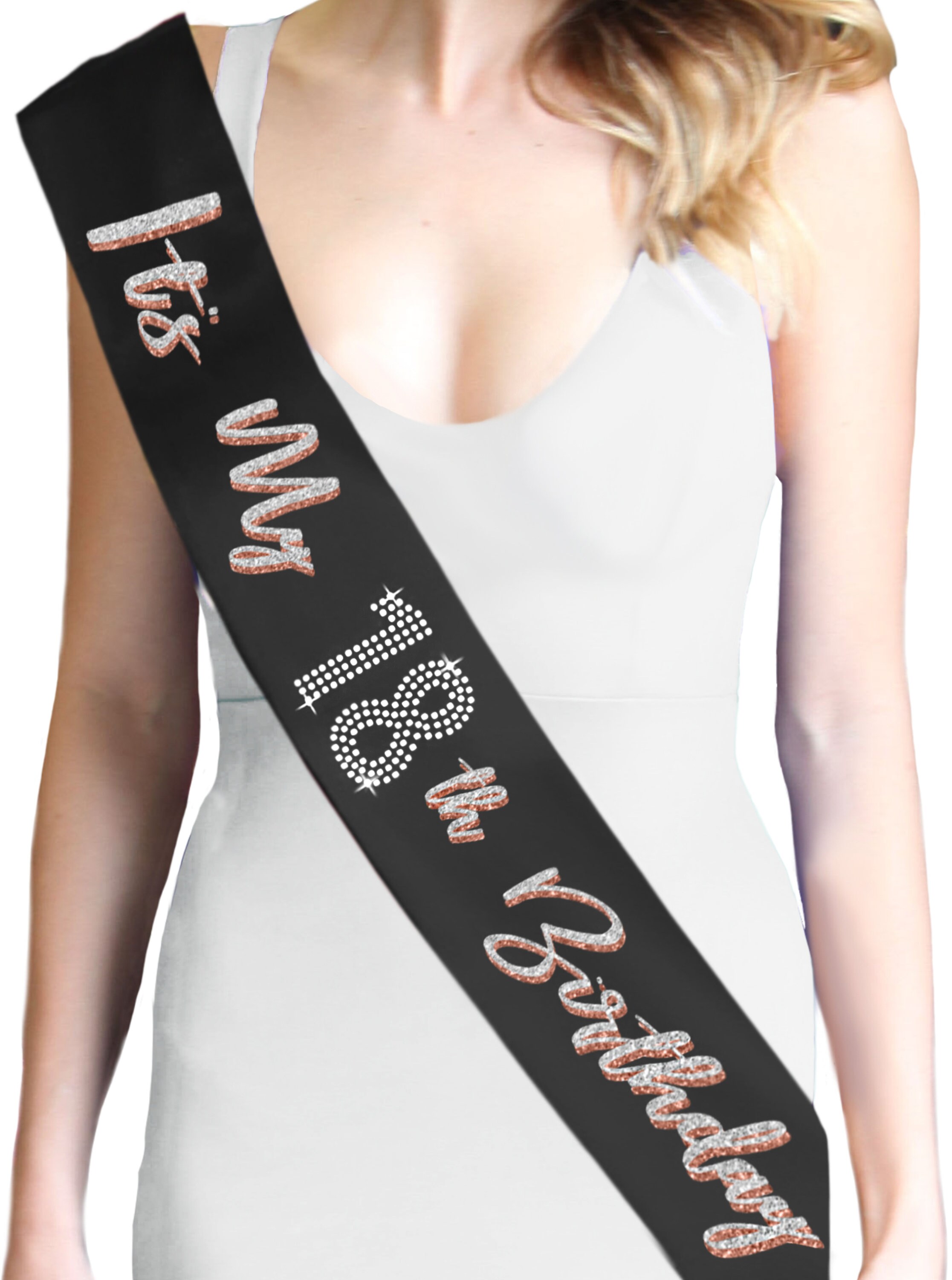 18TH BIRTHDAY GIRL PARTY SASHES EIGHTEEN ACCESSORY FUN GIFT SASH NIGHT OUT 
