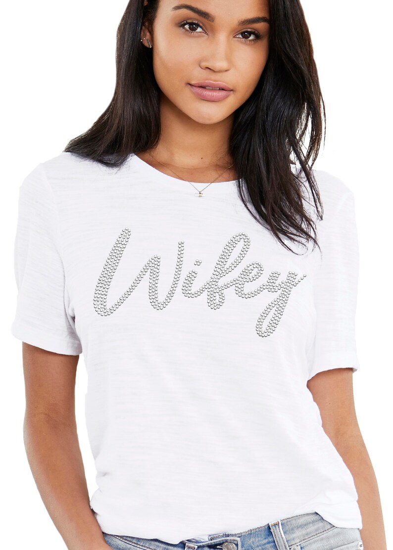 Wifey Shirt Glam Rhinestone Wifey Shirt Honeymoon Outfit Girlfriend Shirt Best Friends Matching Shirts Besties Gifts White Tee Shirt