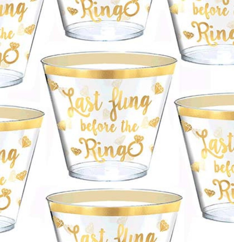 Gold Wedding Ring Bridal Shower Decor metallic Gold Wedding Etsy