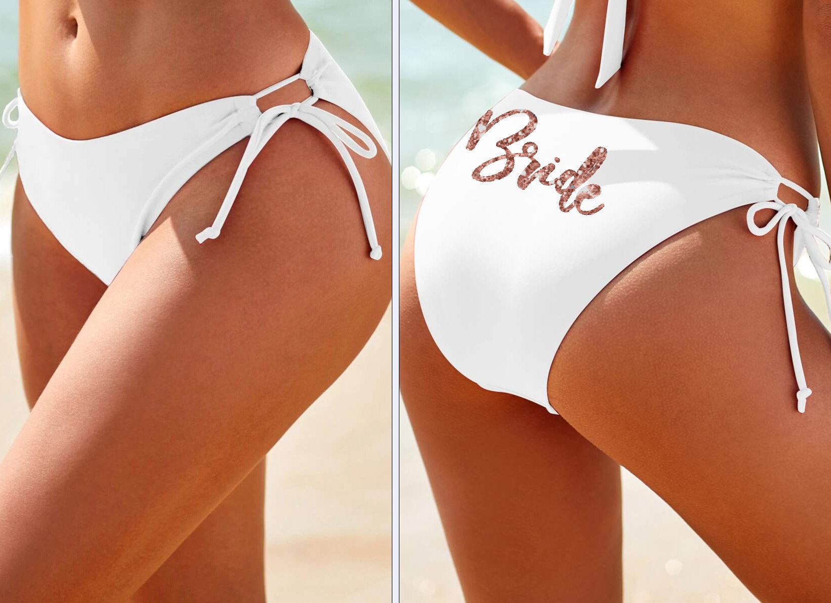 just married bikini bottoms