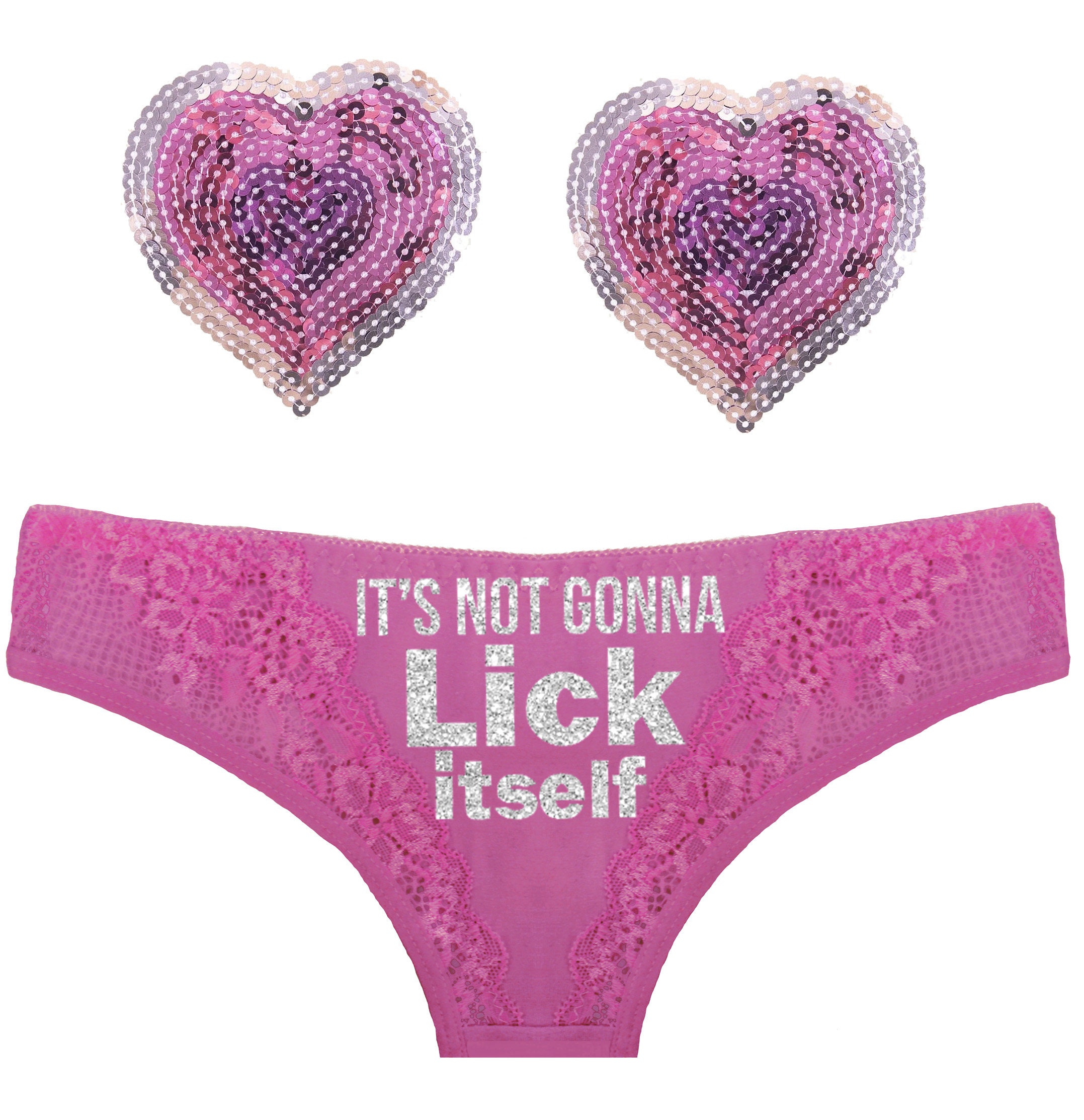Pink Lace Panty Set It's Not Gonna Lick Itself Wife Undies, Pasties,  Girlfriend Gift, Anniversary Gift, Birthday Gift, Lingerie Shower, -   New Zealand