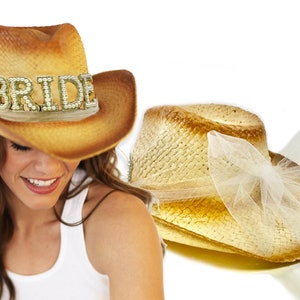 Pearl Bride Cowboy Hat Country Western Bride Hat, Straw Bride Hat, Country Wedding, Nashville Bride, Get Rowdy, Lets Get Nashty, Nash Bash image 2