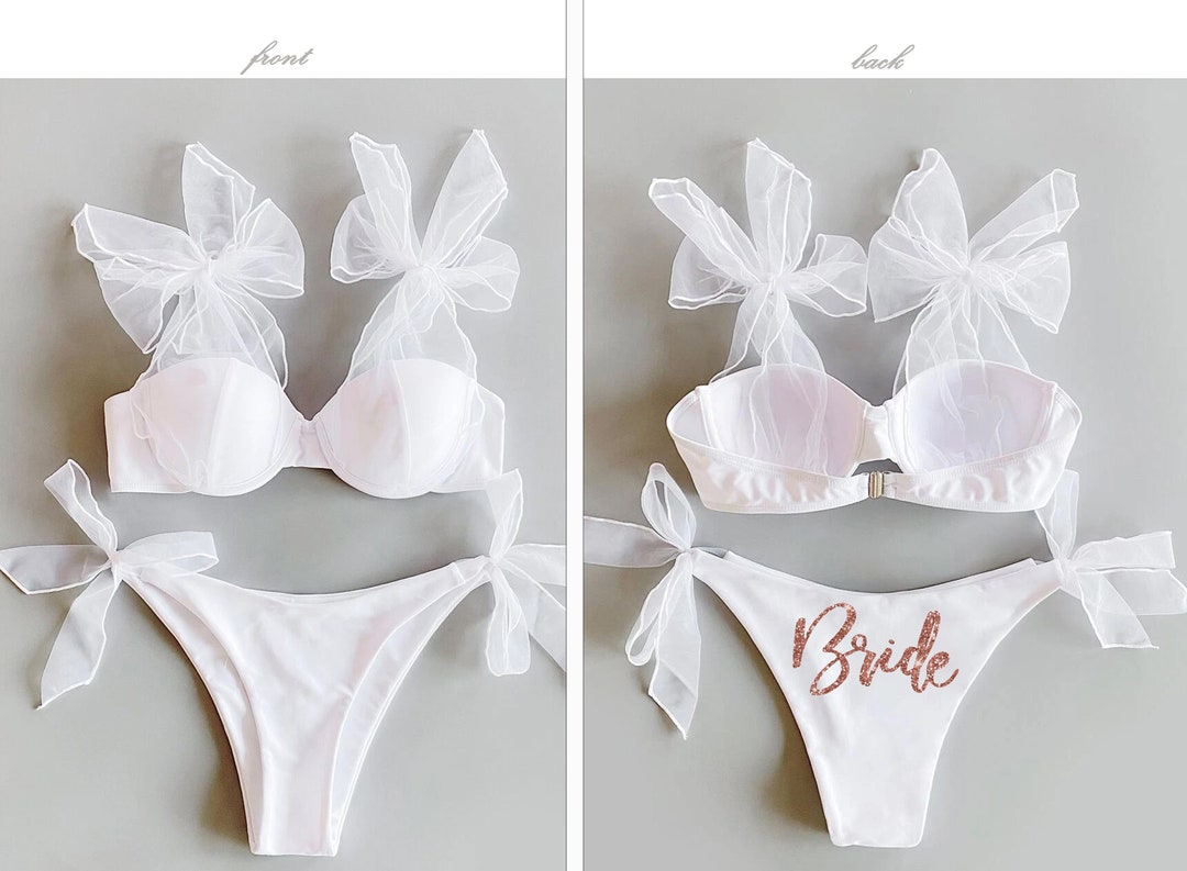 Bridal Swimsuit Bride Bikini Swimsuit Bride Swimsuit Cover Etsy