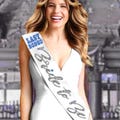 Last Rodeo Bride • Blue Last Rodeo Bride to Be Silver Glam White Sash • Cowgirl Bachelorette Party