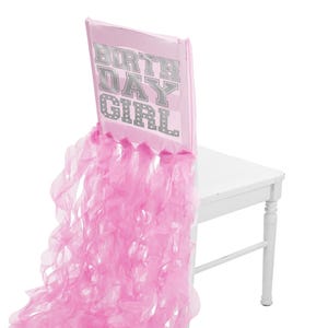 Birthday Party Chair • Organza Chair Birthday Party Decoration • Birthday Party Supplies • Birthday Girl • Birthday Ideas • Birthday Party