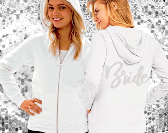 Bride Zip Up Sweatshirt • Glam Rhinestone Bride Hoodie • Bachelorette Party • Bridal Party Gift • Bachelorette Shirts • Bride Sweatshirt