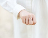 Gold/ Silver Adjustable Antler Ring