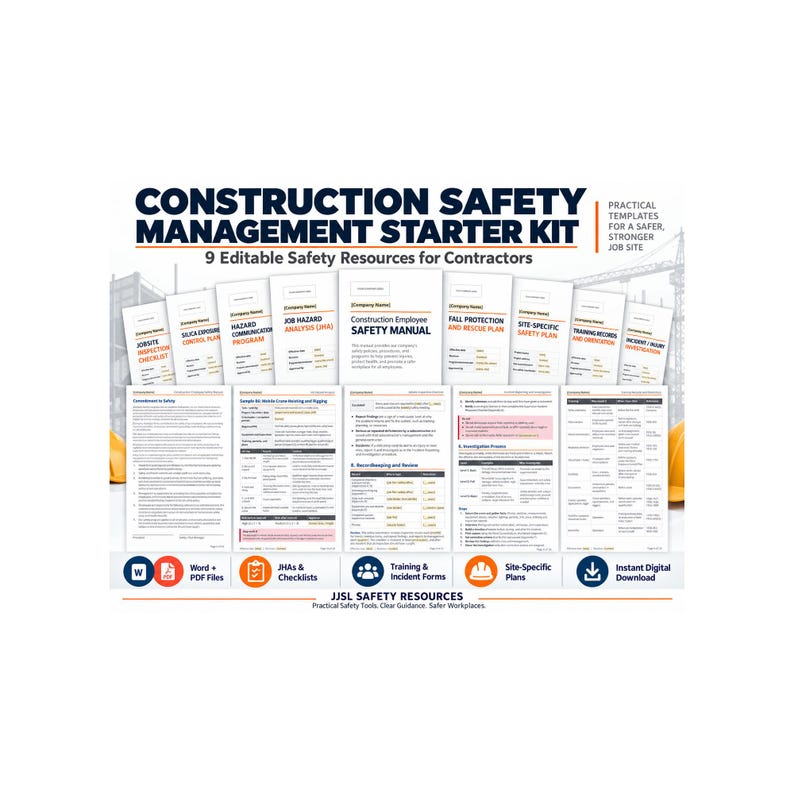 Construction Safety Management Starter Kit - Etsy