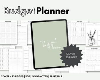 Digital BUDGET PLANNER Template, Finance Digital Planner Template, Savings Challenge, Digital Planner Inserts, Simple digital planner