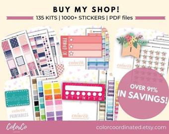 Digital Sticker Pack, Value pack, productivity sticker set, colorful sticker set, eclp sticker set, digital planner stickers