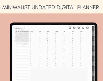 Minimalist Undated Digital Planner