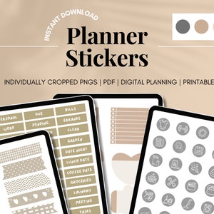 900 Functional Digital Planning Stickers iPad stickers, goodnotes stickers, widget stickers, pre cropped png stickers, digital stickers imagem 1