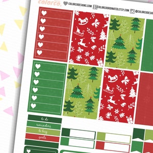 HAPPY PLANNER Christmas weekly kit Printable Planner Stickers Erin Condren ECLP Happy Planner Instant Digital Download
