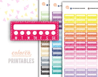 Daily Spending Tracker Printable Planner Stickers Erin Condren Happy ...